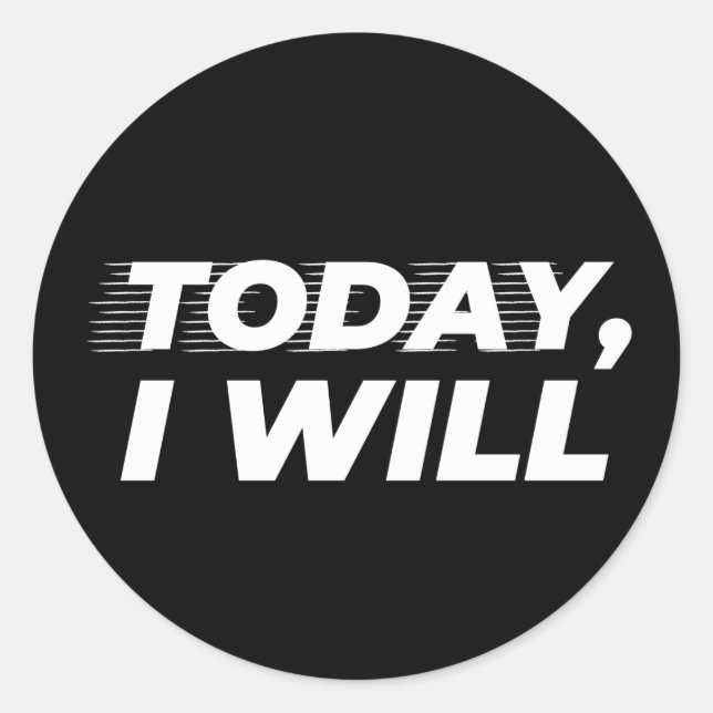 Pegatina Redonda Cool Hoy Voy (Anverso)