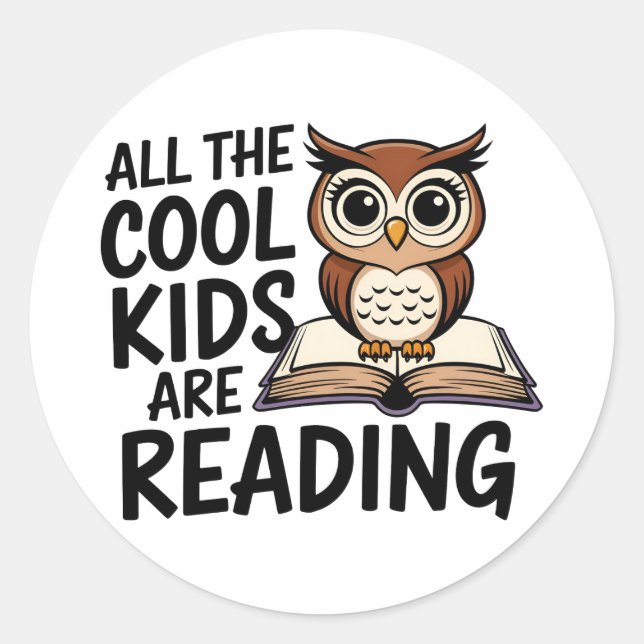 Pegatina Redonda “Cool Kids” Bookish (Anverso)