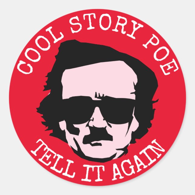 Pegatina Redonda Cool Story Poe (Anverso)