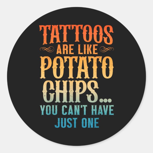 Pegatina Redonda Cool Tattoo Artist Art For Men Women Tattooist Tat (Anverso)