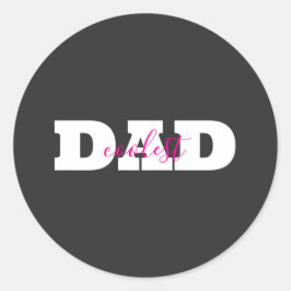 Pegatina Redonda Coolest Dad