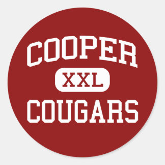 Pegatina Redonda Cooper - Cougars - Secundaria - Abilene Texas