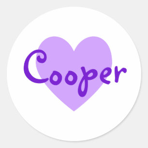 Pegatina Redonda Cooper en morado