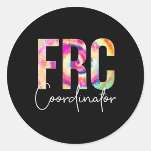 Pegatina Redonda Coordinador Frc Tie Dye De Vuelta A La Escuela Muj