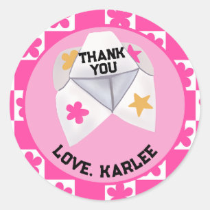 Pegatina Redonda Cootie Catcher del Retro 90