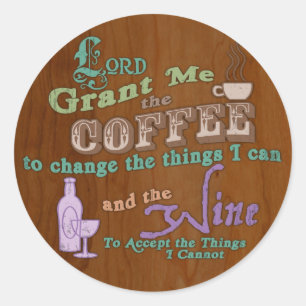 Pegatina Redonda Copa de Serenidad