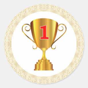 Pegatina Redonda Copa Trofeo de Oro