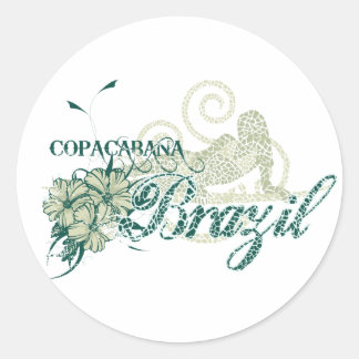 Pegatina Redonda Copacabana Brasil: camisetas y regalos