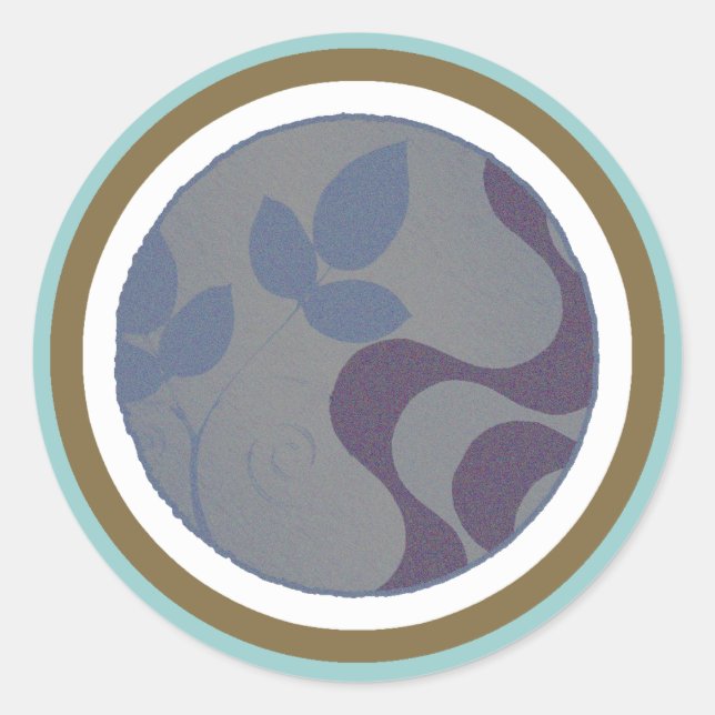 Pegatina Redonda Copacabana en círculo (Anverso)