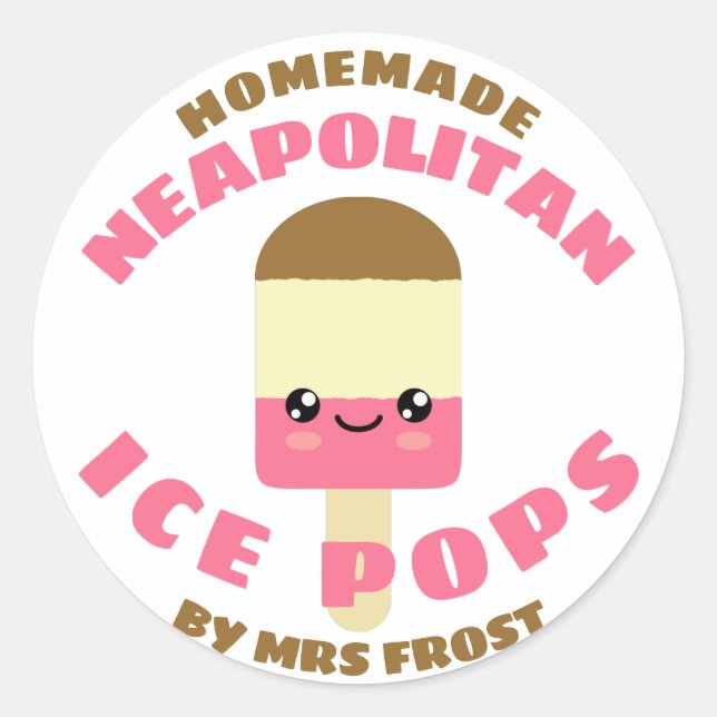 Pegatina Redonda Copas de hielo de Nepal (Anverso)