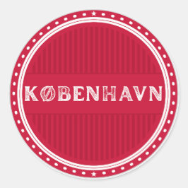 Pegatina Redonda Copenhagen City Pride Emblem – Danish Identity
