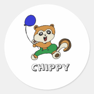 Pegatina Redonda copia chippy, Chippy