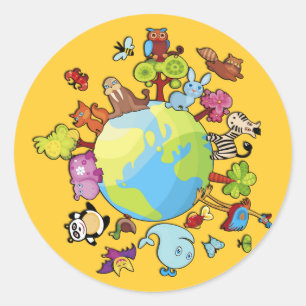 Pegatina Redonda Copia de PeacefulPlanet4W+Pnt