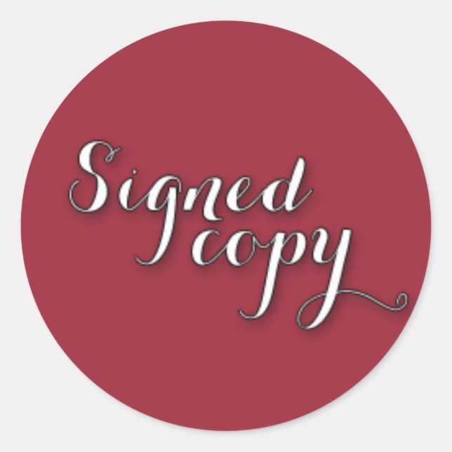 Pegatina Redonda Copia firmada (Anverso)