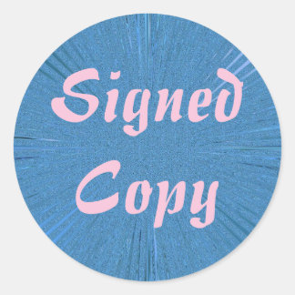 Pegatina Redonda Copia firmada - Pegatinas redondos (#3)