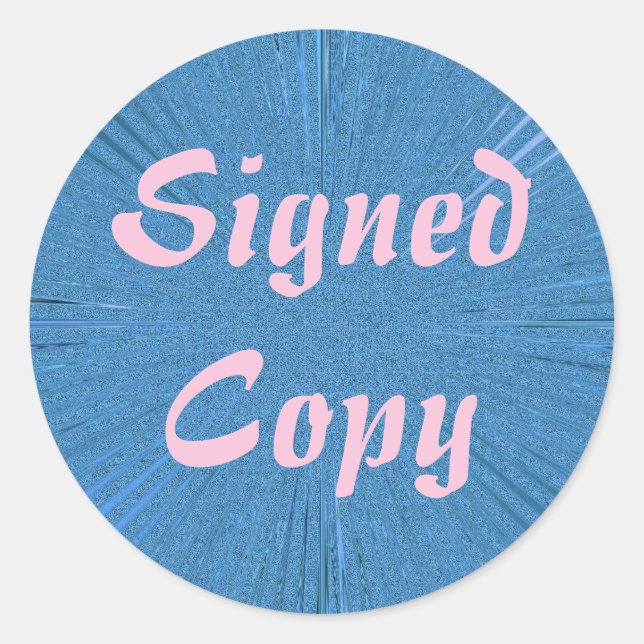 Pegatina Redonda Copia firmada - Pegatinas redondos (#3) (Anverso)
