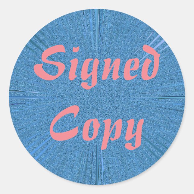 Pegatina Redonda Copia firmada - Pegatinas redondos (#4) (Anverso)
