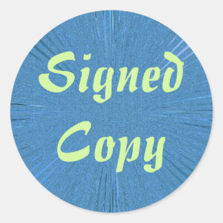 Pegatina Redonda Copia firmada - Pegatinas redondos (#6)