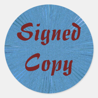 Pegatina Redonda Copia firmada - Pegatinas redondos (#7)