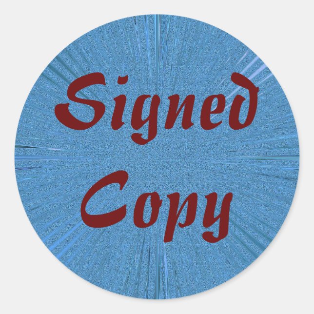 Pegatina Redonda Copia firmada - Pegatinas redondos (#7) (Anverso)