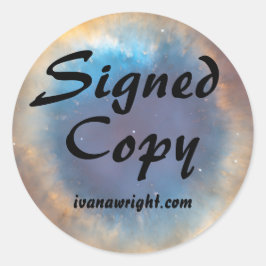 Pegatina Redonda Copia firmada por Helix Nebula Photo Sci con URL