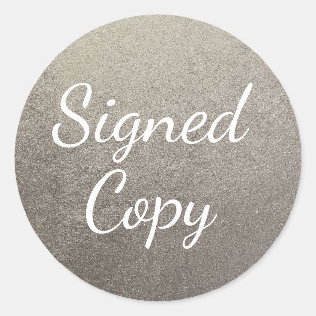 Pegatina Redonda Copia firmada por Silver (Anverso)