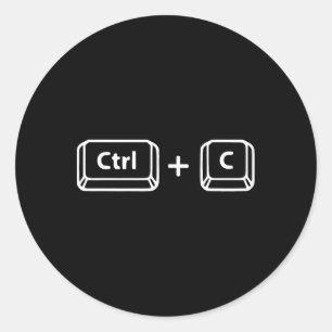 Pegatina Redonda Copiar Pegar Ctrl C Ctrl V Papá Son Feliz Padre&#;