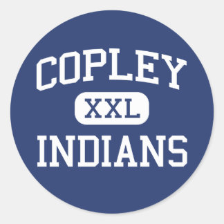 Pegatina Redonda Copley - Indios - High School - Copley Ohio