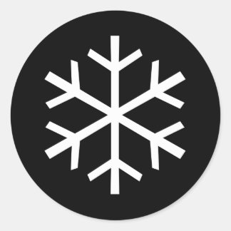 Pegatina Redonda Copos de nieve de arte pop