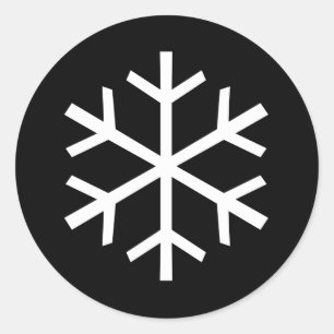 Pegatina Redonda Copos de nieve del arte pop