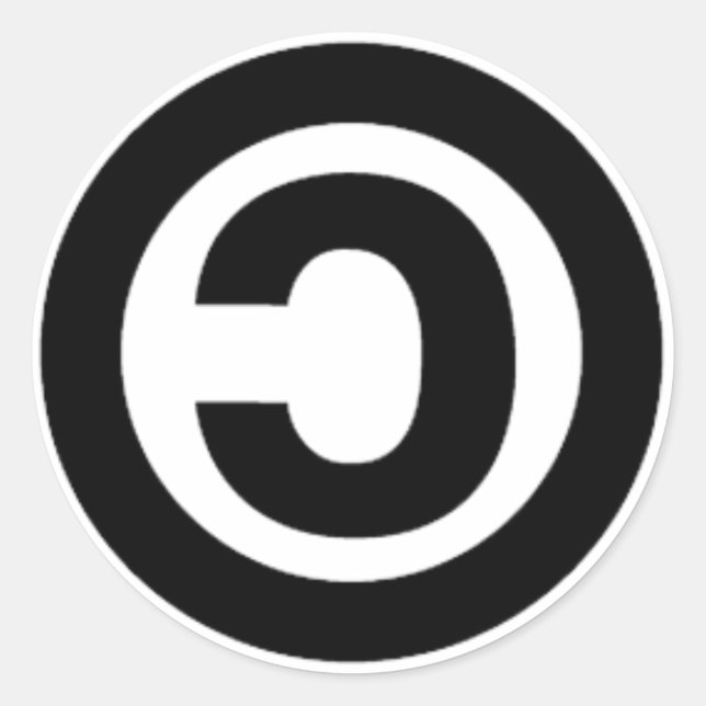 PEGATINA REDONDA COPYLEFT (Anverso)