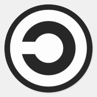 Pegatina Redonda copyleft