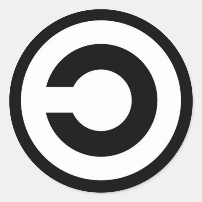 Pegatina Redonda copyleft (Anverso)