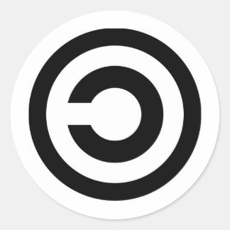 Pegatina Redonda copyleft
