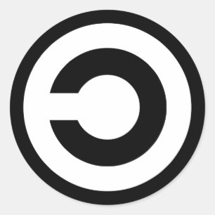 Pegatina Redonda Copyleft - la información quiere ser gratis