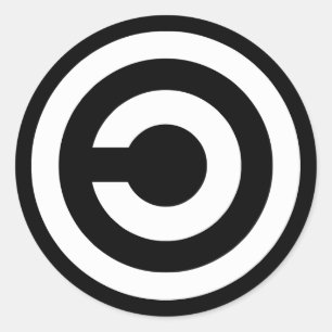 Pegatina Redonda Copyleft - la información quiere ser gratis