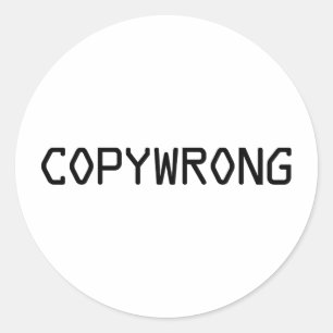 Pegatina Redonda Copywrong
