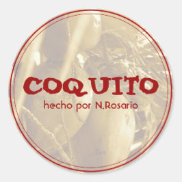 Pegatina Redonda Coquito