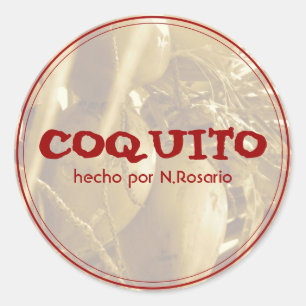 Pegatina Redonda Coquito