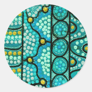 Pegatina Redonda Coral Journey