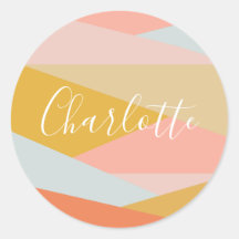 Coral personalizado del bloque de color geométrico