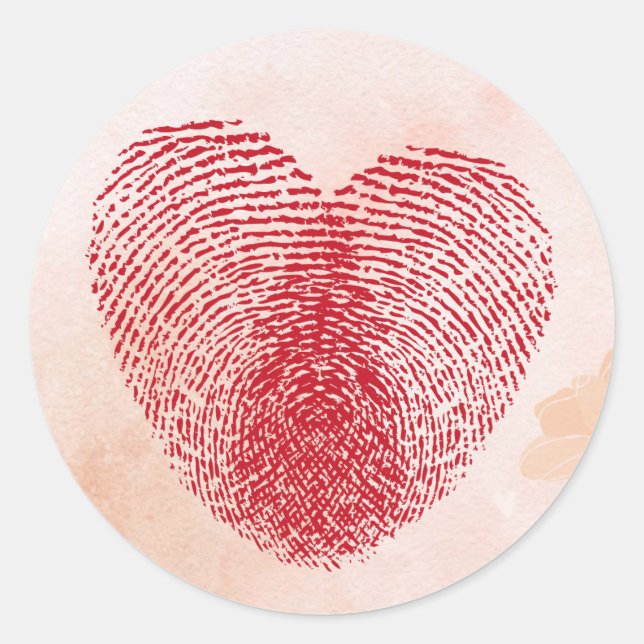 Pegatina Redonda Corazón (Anverso)