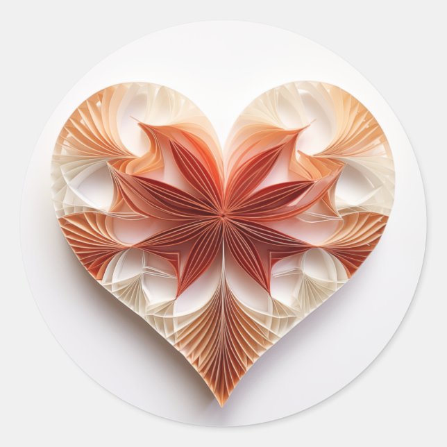 Pegatina Redonda Corazón 0018 (Anverso)