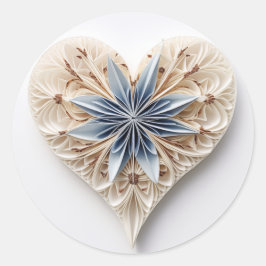 Pegatina Redonda Corazón 0076