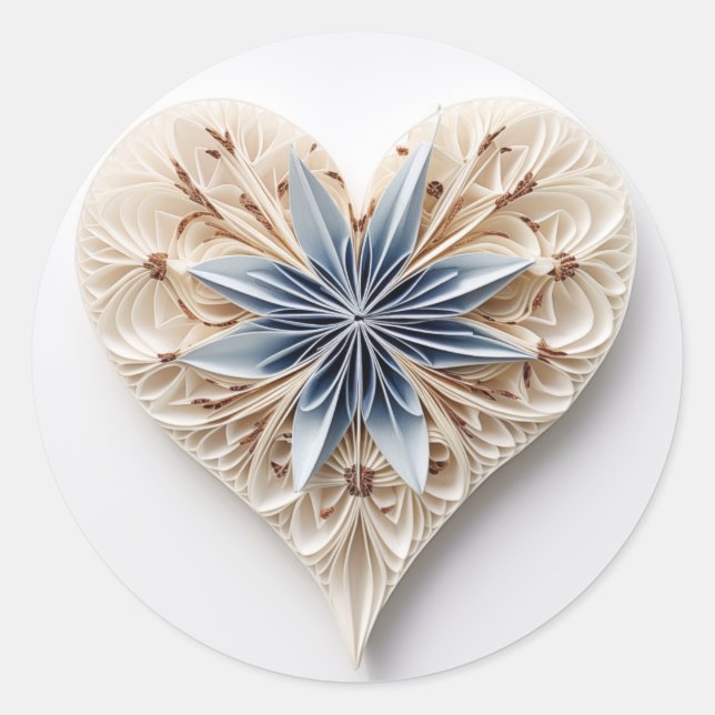 Pegatina Redonda Corazón 0076 (Anverso)