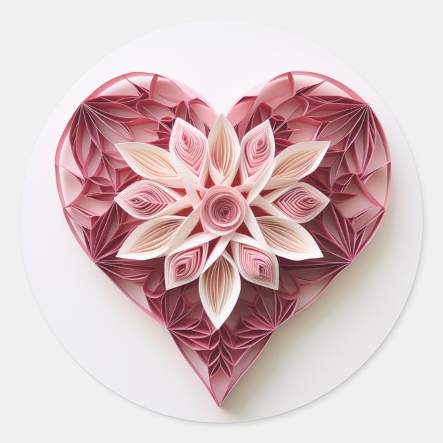 Pegatina Redonda Corazón 0088 (Anverso)