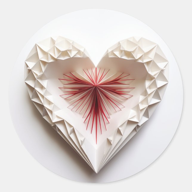 Pegatina Redonda Corazón 0117 (Anverso)