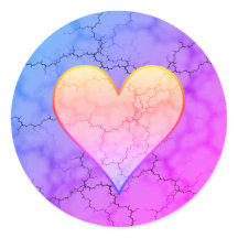 Corazón de arcoiris con marmol