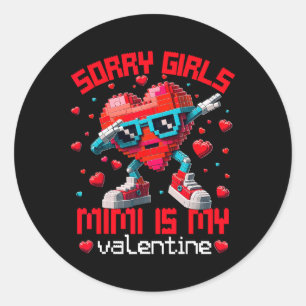 Pegatina Redonda Corazón de Dabbing Chicas Lo Sentimos Mimi Valenti
