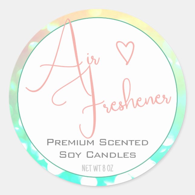 Pegatina Redonda Corazón de guión de caligrafía moderna rosa pastel (Anverso)